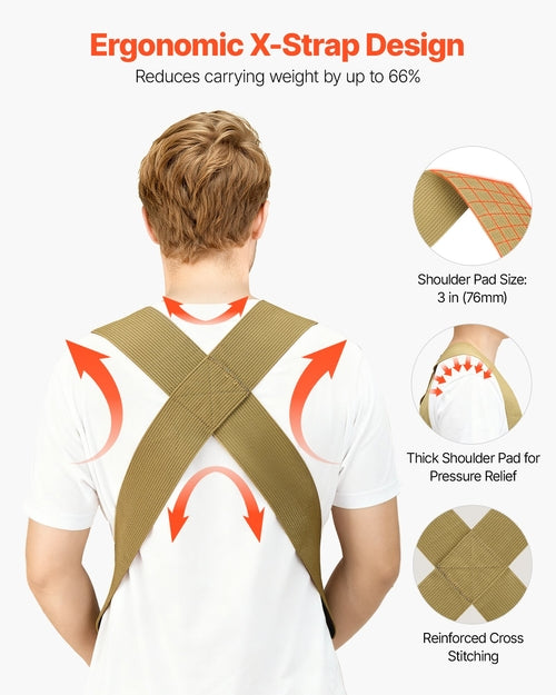 Moving Straps, Supports up to 453.6 kg, 2-Person Lifting and Moving